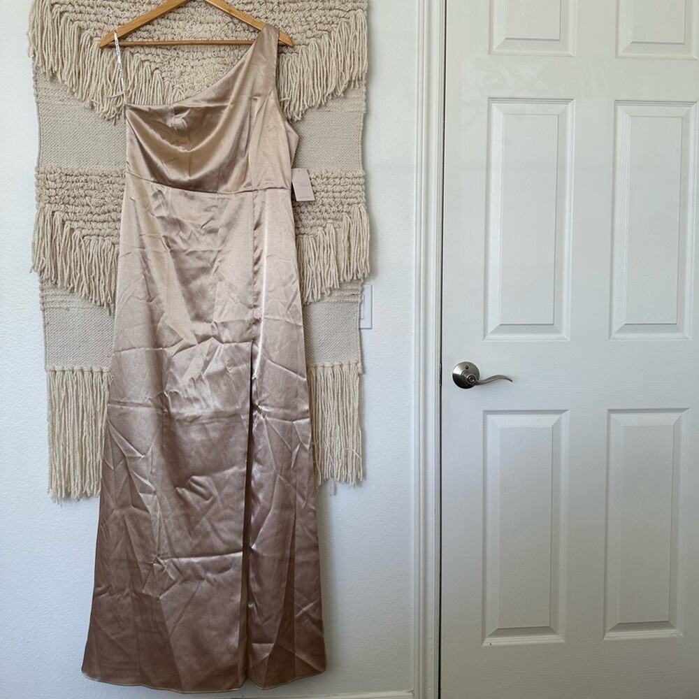 Birdy Grey Kira Shiny Satin Maxi Dress NWT
